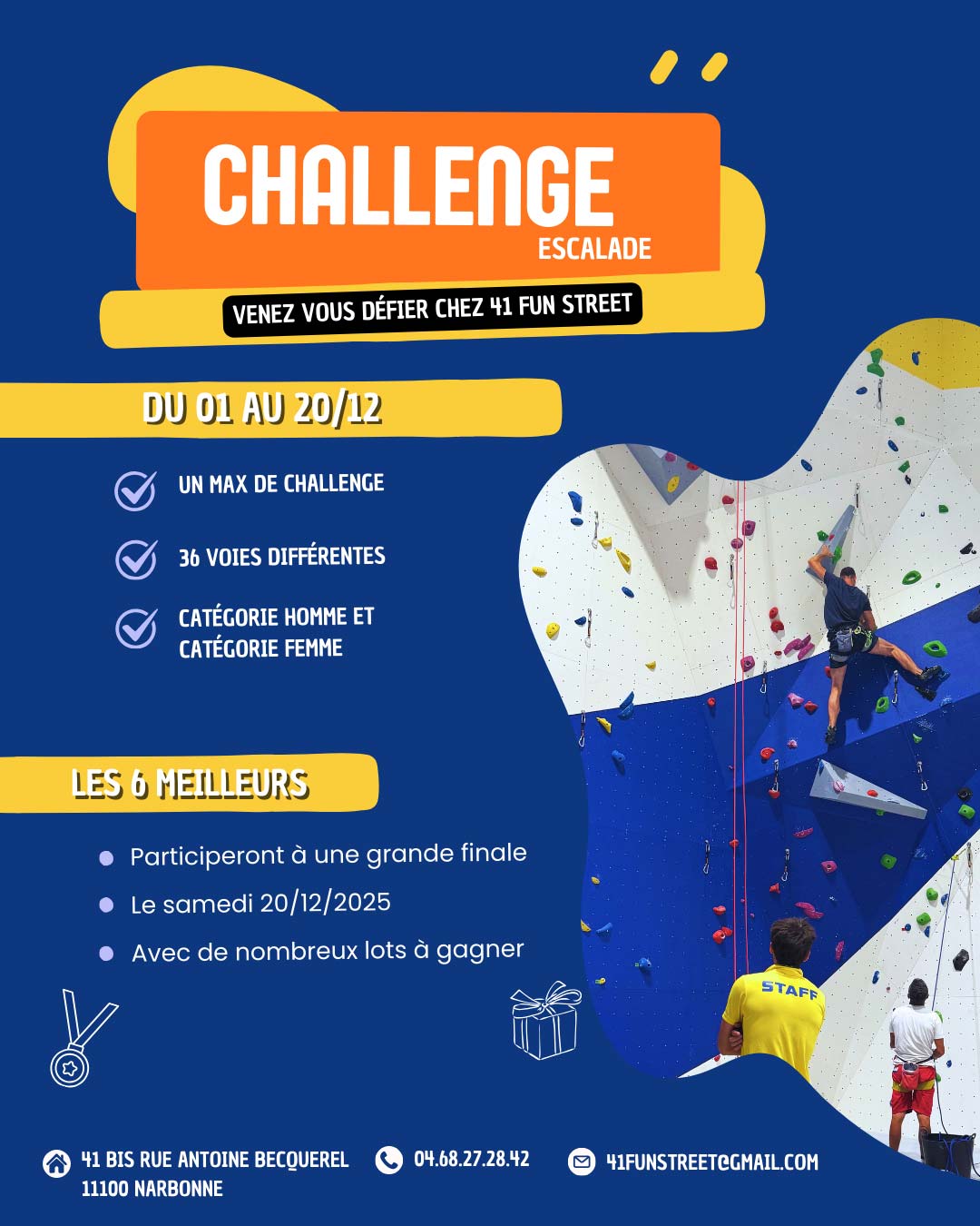 Affiche Compétition escalade, décembre 2025