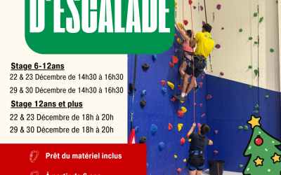 Stages d’escalade pour les vacances de Noël 2025 à Narbonne