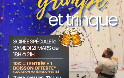 Soirée « Grimpe & Trinque » 21 Mars