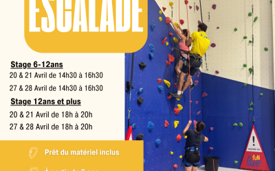 🧗‍♂️ Stages d’escalade – Vacances d’avril à 41 Fun Street
